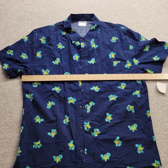Pokémon Squirtle All Over Print Men's Button Up Shirt Size Large - Picture 4 of 5